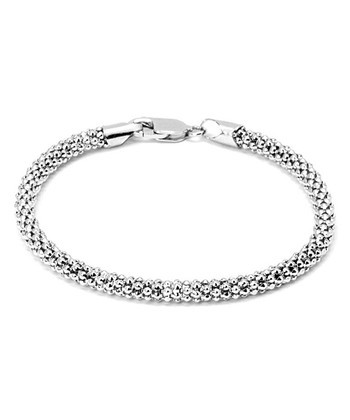 Yeidid Sterling Silver Popcorn Chain Bracelet 7.5"