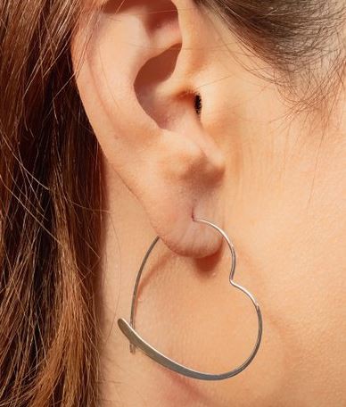 Yalita D. Designs Sterling Silver Open Heart  Threader Earrings