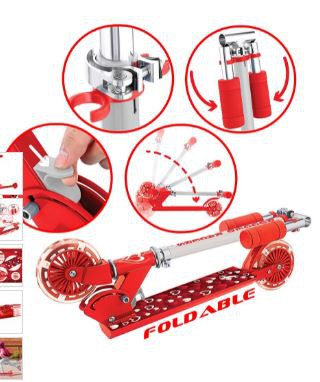 Rugged Racers Red Heart R1 2-Wheel Kick Scooter