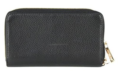 Michael Kors Large Flat Multifunction Phone Case Leather Wallet - Black