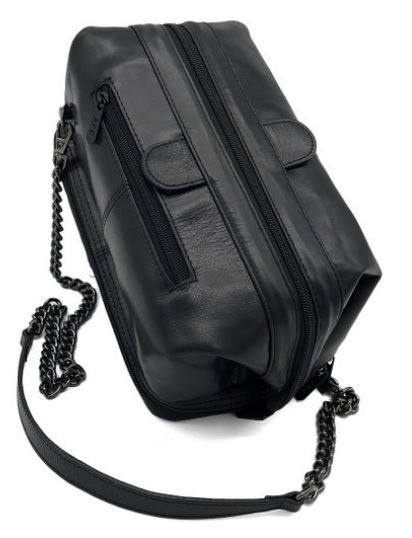Amerileather Black Dorla Leather Crossbody Bag