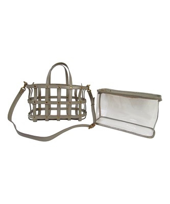 Amerileather Ivory Danita Removable-Pocket Convertible Satchel