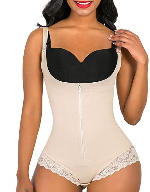 ShaperX Shapewear Zipper Open Bust (Beige)