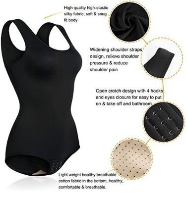 Irisnaya Shapewear Full Bodyshaper - Black 2XL