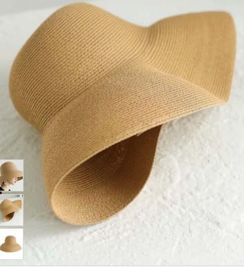 Pasha Khaki Wide-Brim Sunhat