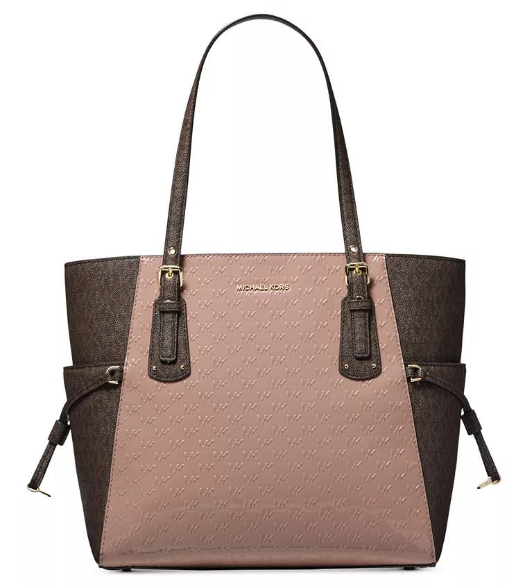Michael Kors Signature Voyager East West Leather Tote - Fawn