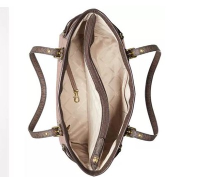 Michael Kors Signature Voyager East West Leather Tote - Fawn