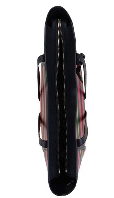 Kate Spade New York - Pin & Green Stripe Wrapping Paper Leather Large Tote