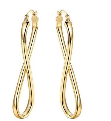 Peermont 18K Gold-Plated Infinity Drop Earrings