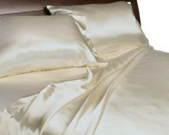 Royal Opulance Satin Sheet Set  - Ivory - Queen