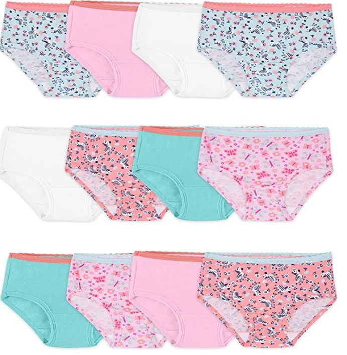 Fruit of the Loom 12pk Toddlers Hipster Brief Panty - 2T/3T