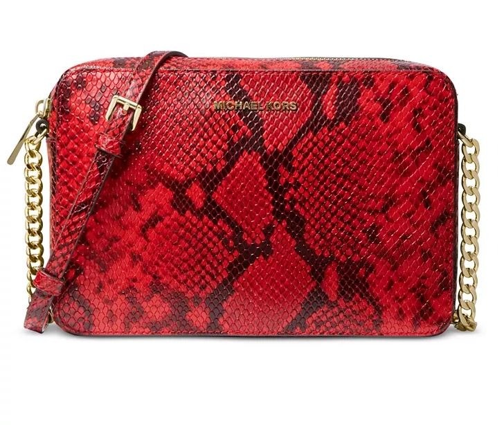 Michael Kors Jet Set Large East West Crossbody - Red