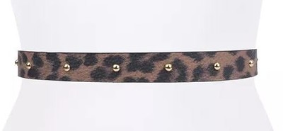 Michael Kors Studded Leopard Leather Belt