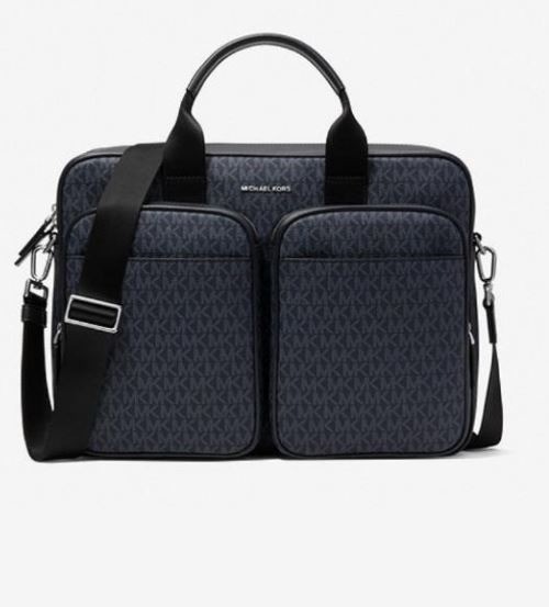 Michael Kors Cooper Logo Utility Briefcase - Admiral/Blue