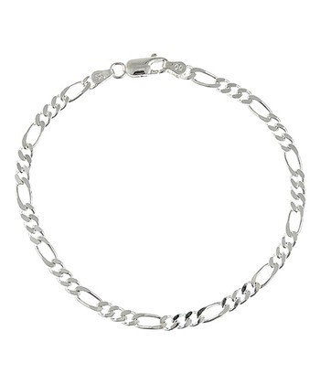 Yeidid Sterling Silver Figaro Link Anklet 10"
