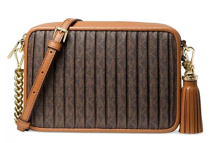 Michael Kors Jet Set Charm Small Camera Crossbody Bag - Signature Chocolate