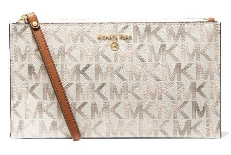 Michael Kors Jet Set Large Logo Wristlet - Vanilla