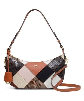 Radley London Leather Patchwork Summer Town Hobo - Ginger Biscuit