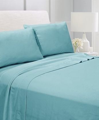 American Home 4pc Deep Pocket Microfiber Sheet Set - Aqua - KING