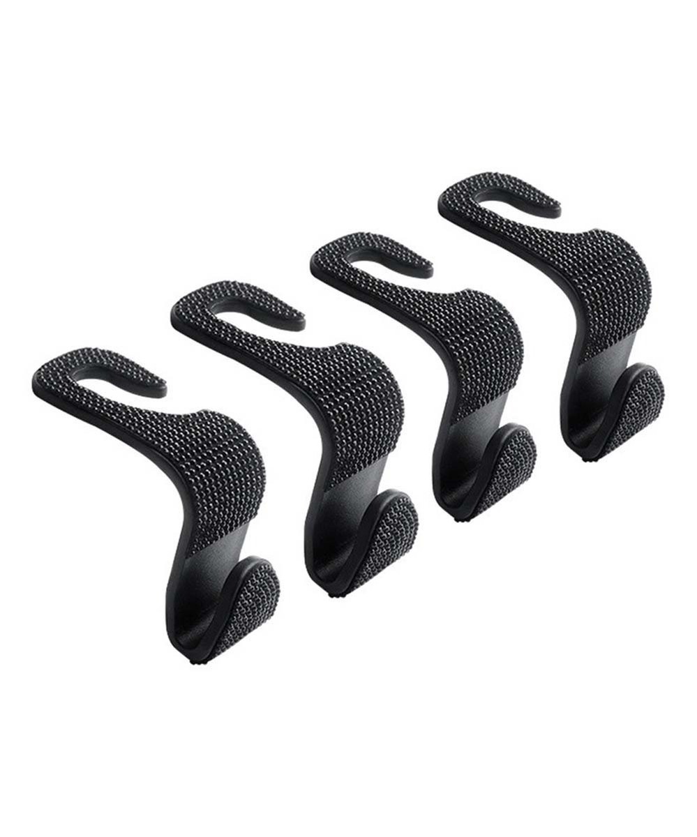 Kalumei Car Seat Headrest Hook - Set of 4 - Black