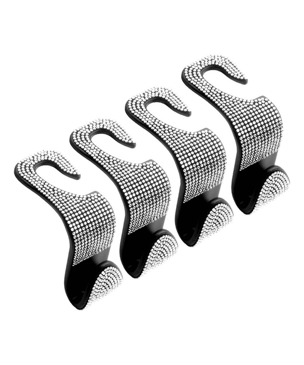 Kalumei Car Seat Headrest Hook Set of 4 - White