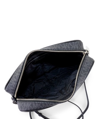 Michael Kors Jet Set East West Leather Sig. Crossbody - Black