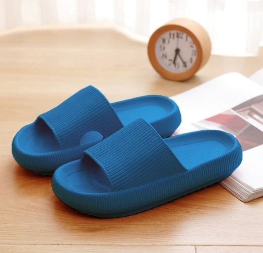 Weekend Cheers Therapeutic Cushion Anti-Slip Slippers - Blue