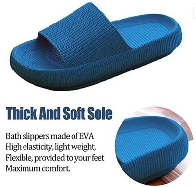 Weekend Cheers Therapeutic Cushion Anti-Slip Slippers - Blue