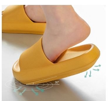 Weekend Cheers Therapeutic Cushion Anti-Slip Slippers - Yellow