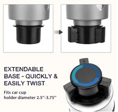 Seven Sparta Expandable Cup Holder -Silver