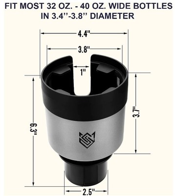 Seven Sparta Expandable Cup Holder -Silver