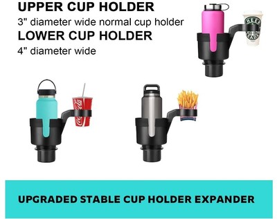Seven Sparta Dual Cup holder Expander- Black