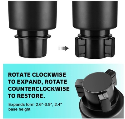 Seven Sparta Dual Cup holder Expander- Black