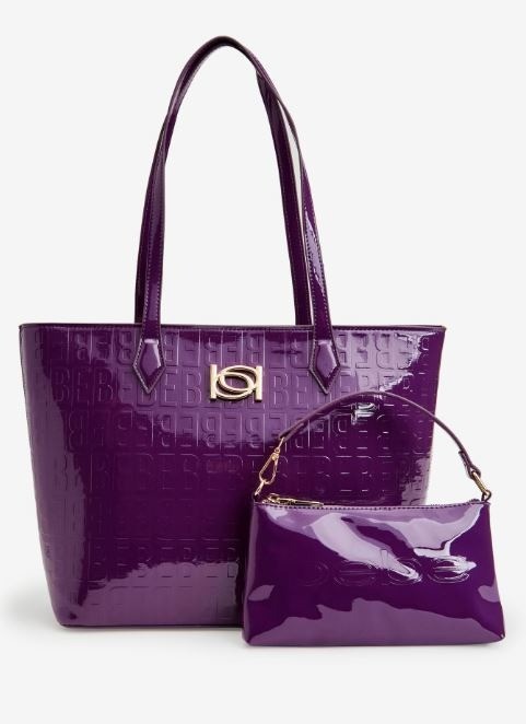 BeBe Alexandria 2pc Tote - Purple