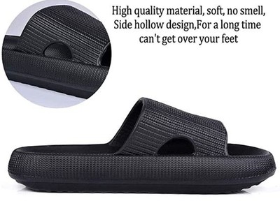 Weekend Cheers Therapeutic Cushion Anti-Slip Slippers - Black