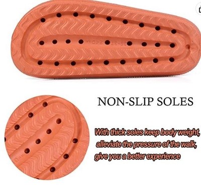 Weekend Cheers Therapeutic Cushion Anti-Slip Slippers - Orange