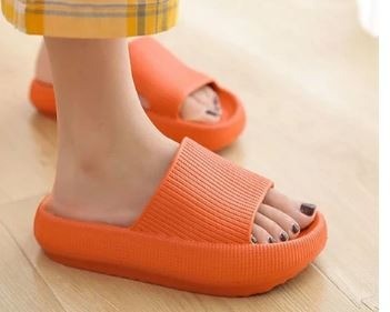 Weekend Cheers Therapeutic Cushion Anti-Slip Slippers - Orange
