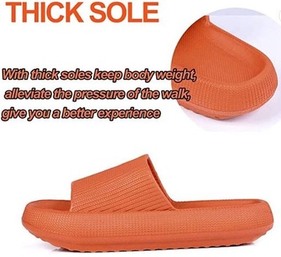 Weekend Cheers Therapeutic Cushion Anti-Slip Slippers - Orange