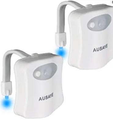 Ausaye Motion Activated 8 color Toilet Light - 2PK