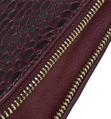 Radley London Croc-Embossed Leather Crossbody - Merlot