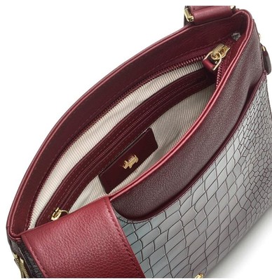 Radley London Croc-Embossed Leather Crossbody - Merlot