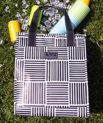 Scout Bag Basketweave Black & White Grid Insulated Tote