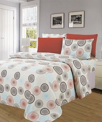 Glory Home Chocolate & Rust Mandala 6p Sheet Set - King
