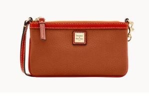 Dooney & Burke Large Slim Wristlet - Caramel