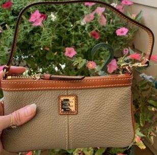 Dooney & Burke Pebble Grain Large Slim Wristlet - Desert