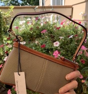 Dooney & Burke Pebble Grain Large Slim Wristlet - Desert