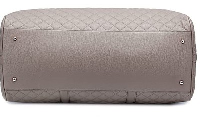 Lovely quilted leather Weekender Travel Duffel Bag - Tan