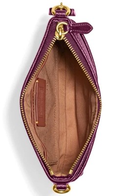 Coach Deep Berry Kitt Leather Crossbody Bag