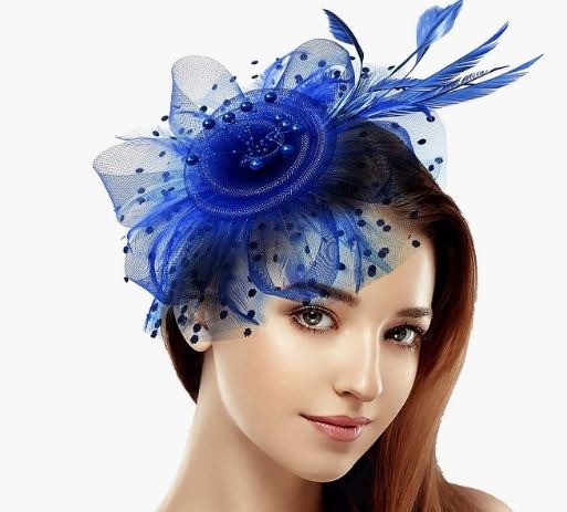 BNIKSOK Fascinator Tea Party Hat - Blue