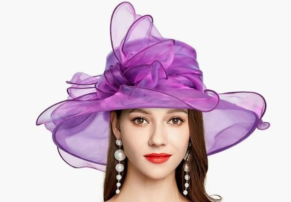 Derby Cloche Fascinator Hat - Purple